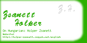 zsanett holper business card